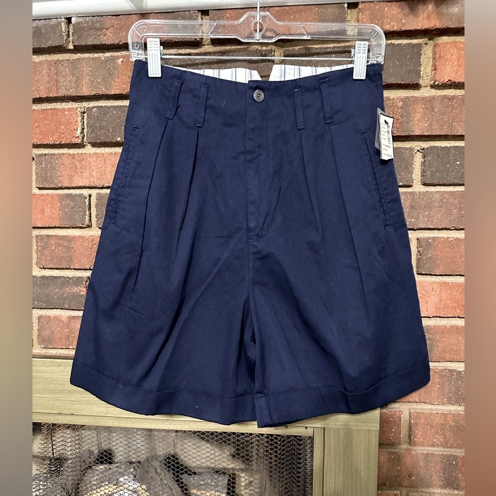 🛍️NWT 100% Cotton super high waist navy blue shorts size 6 excellent condition